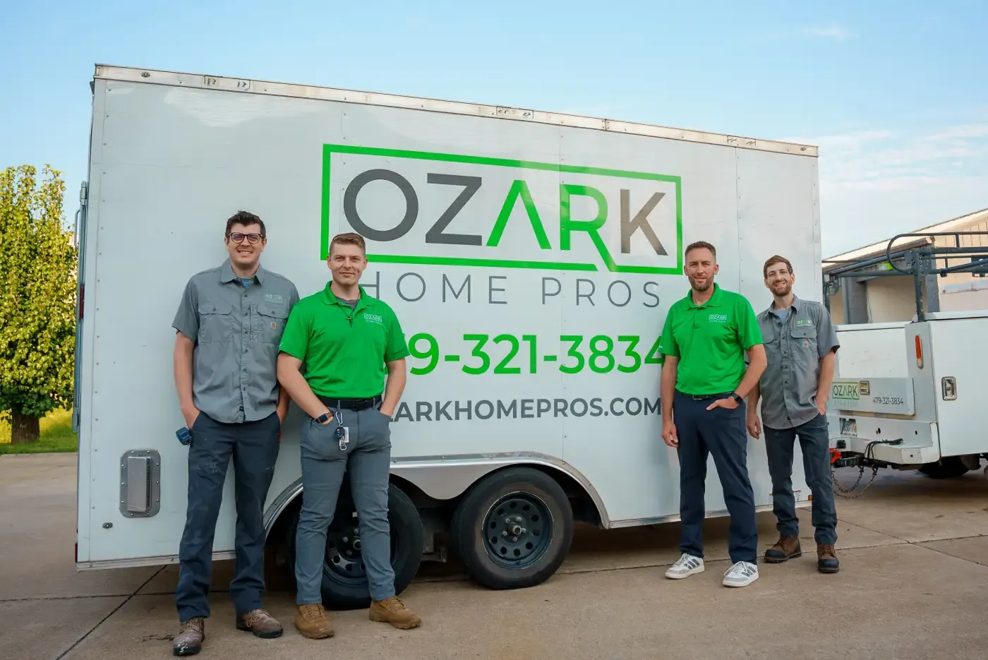 Install Crew In Front Of a Trailer.